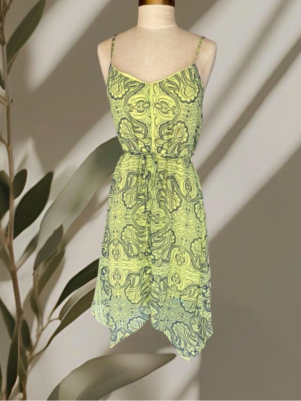 Maurices Yellow Paisley Slip Dress